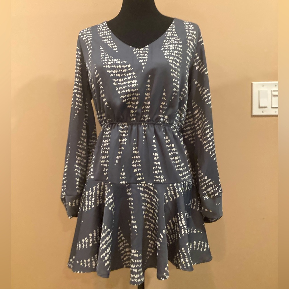 Gray flowy dress